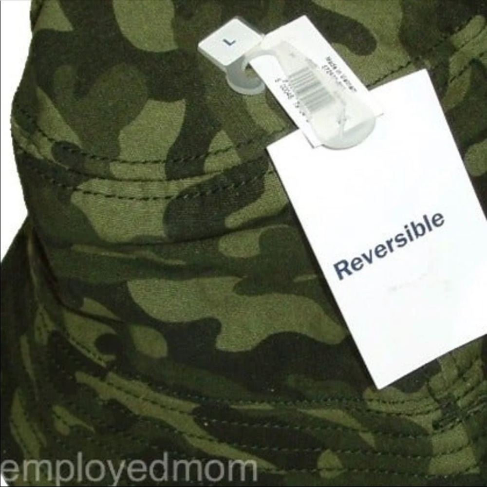 4T-5T Camo Bucket Hat Reversible Wide Brim Boys Summer Beach Play Swimming - Picture 2 of 4